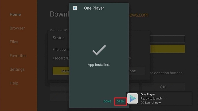Step 18 Install One Player on Firestick