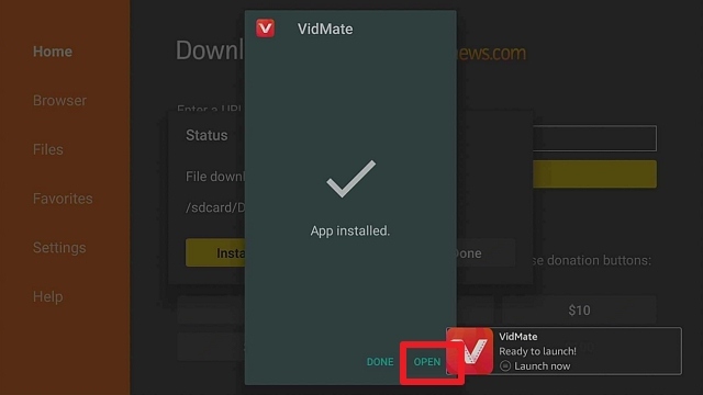 Step 18 Install Vidmate HD App on Firestick