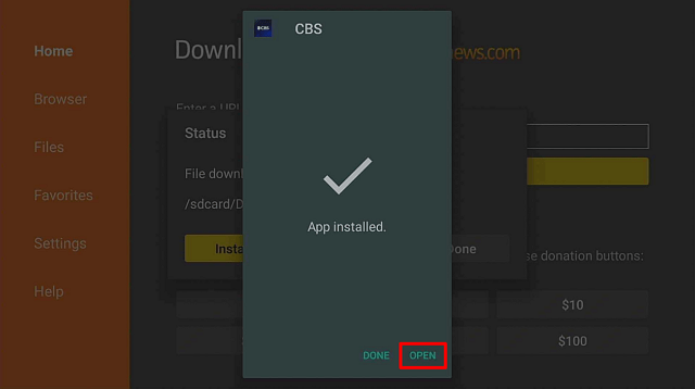 Step 18 Install CBS Channel App on Firestick