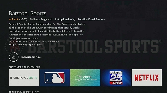 Install Barstool Sports on Firestick 7
