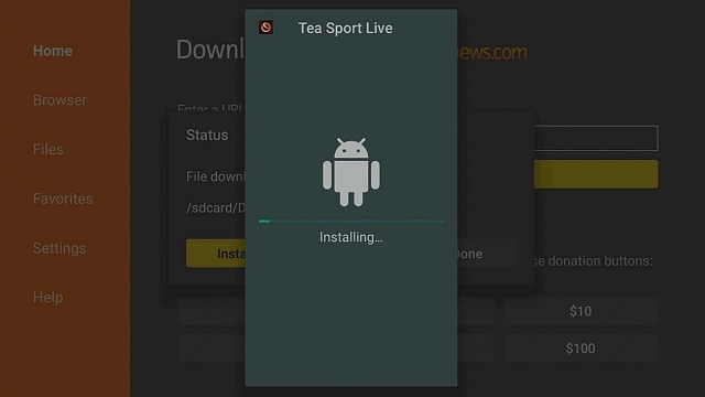 Step 17 Install Tea Sports Live on Firestick
