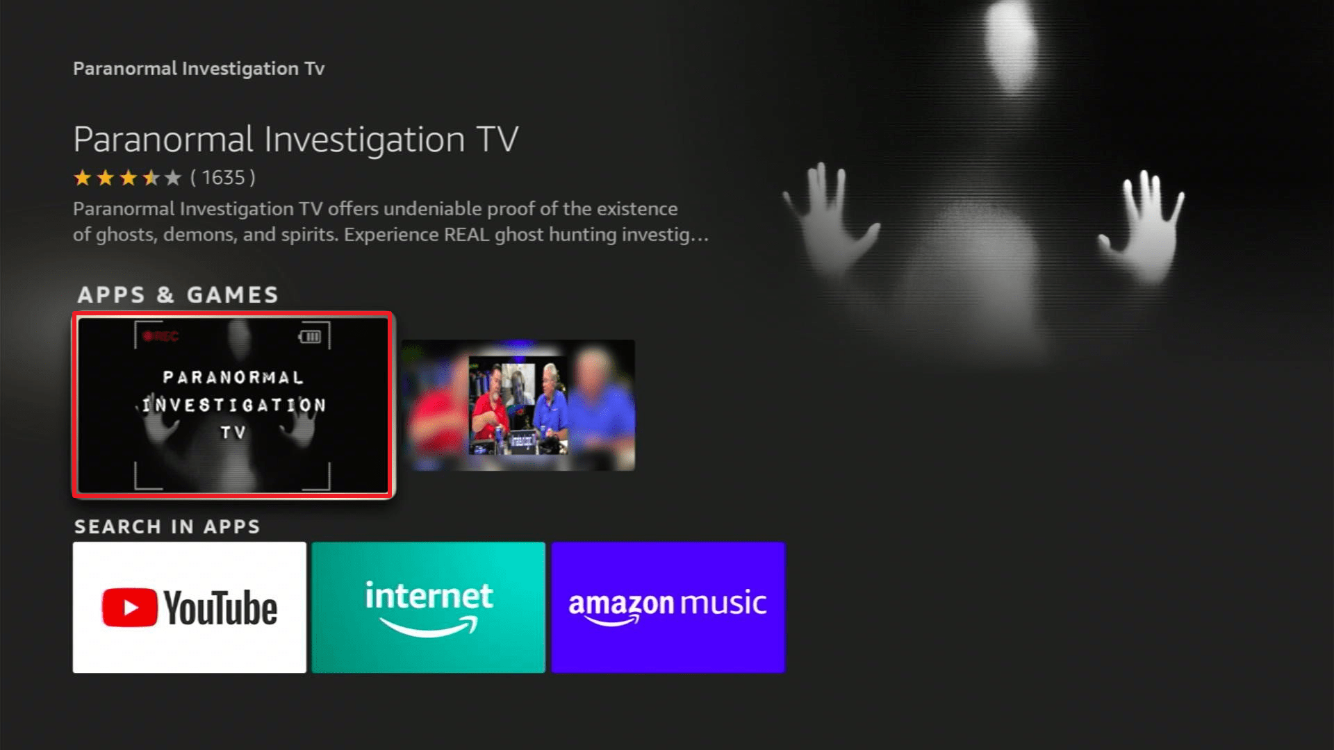 Installing Paranormal Investigation TV1