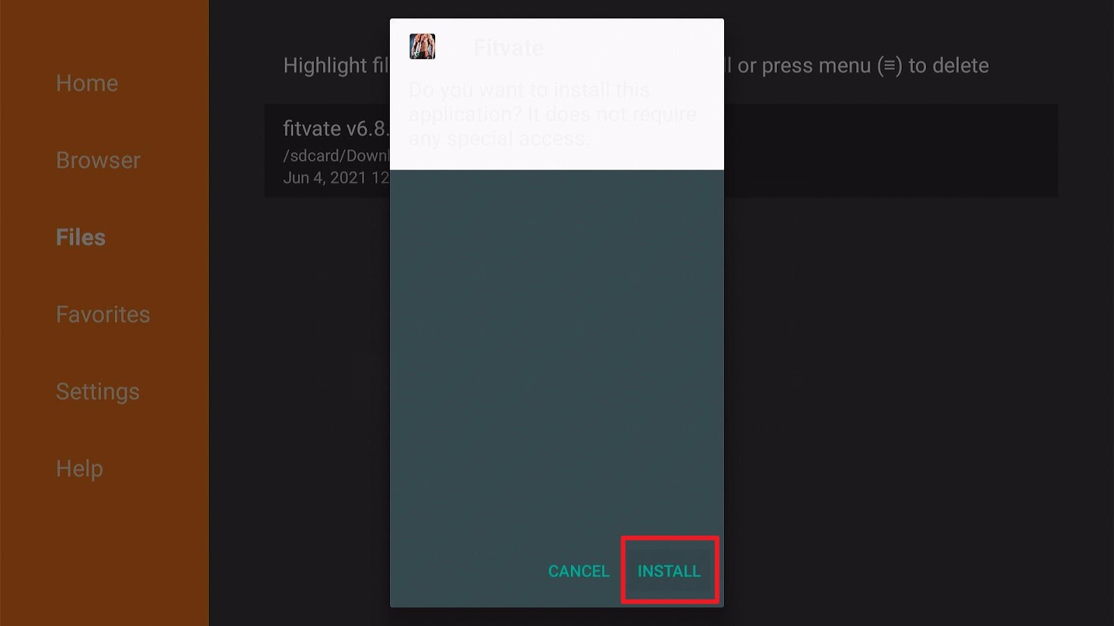 Step 16 Install Fitvate on Firestick