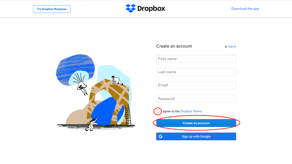 Create an Account and Upload Files on Dropbox Step 4