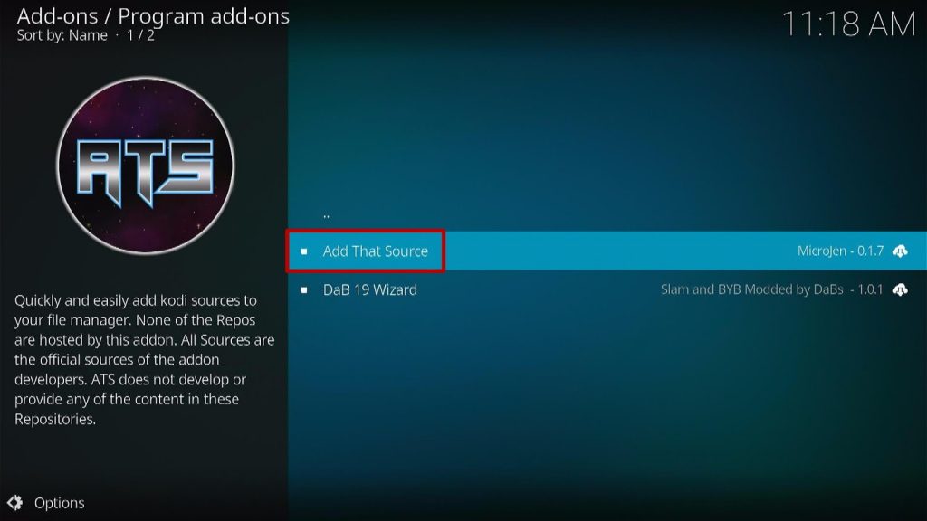 Install Add That Source Kodi Addon Step 18
