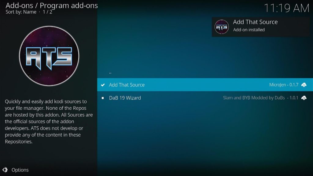 Install Add That Source Kodi Addon Step 20