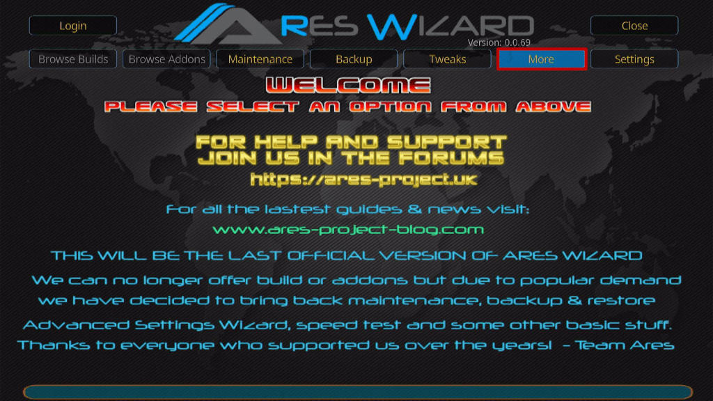 Install Ares Wizard and Reset Kodi By Default Step 15