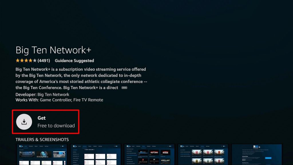 Install Big Ten Network App on Firestick Step 6