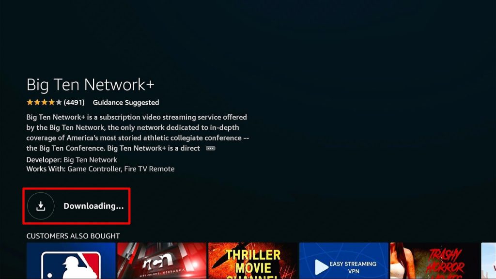 Install Big Ten Network App on Firestick Step 7