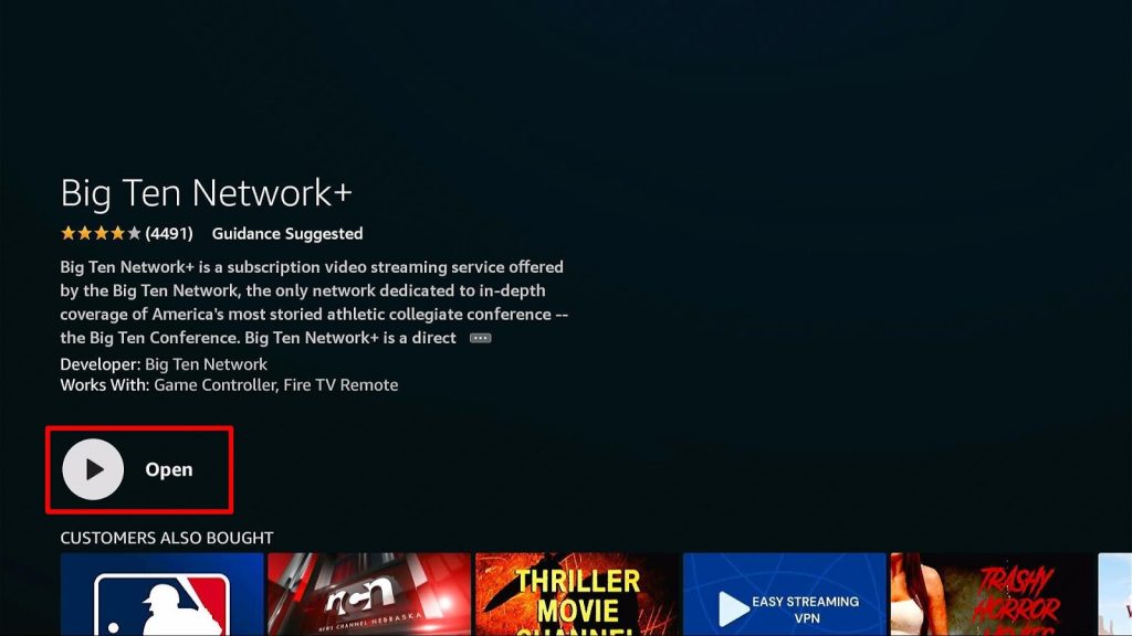 Install Big Ten Network App on Firestick Step 8