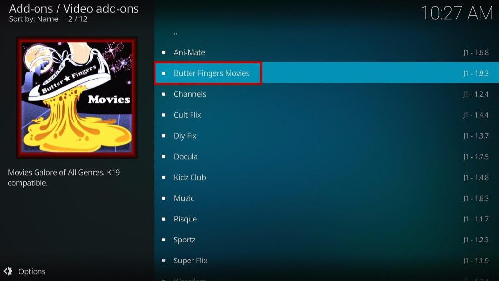 Install Butter Finger Movies Kodi Addon Step 11