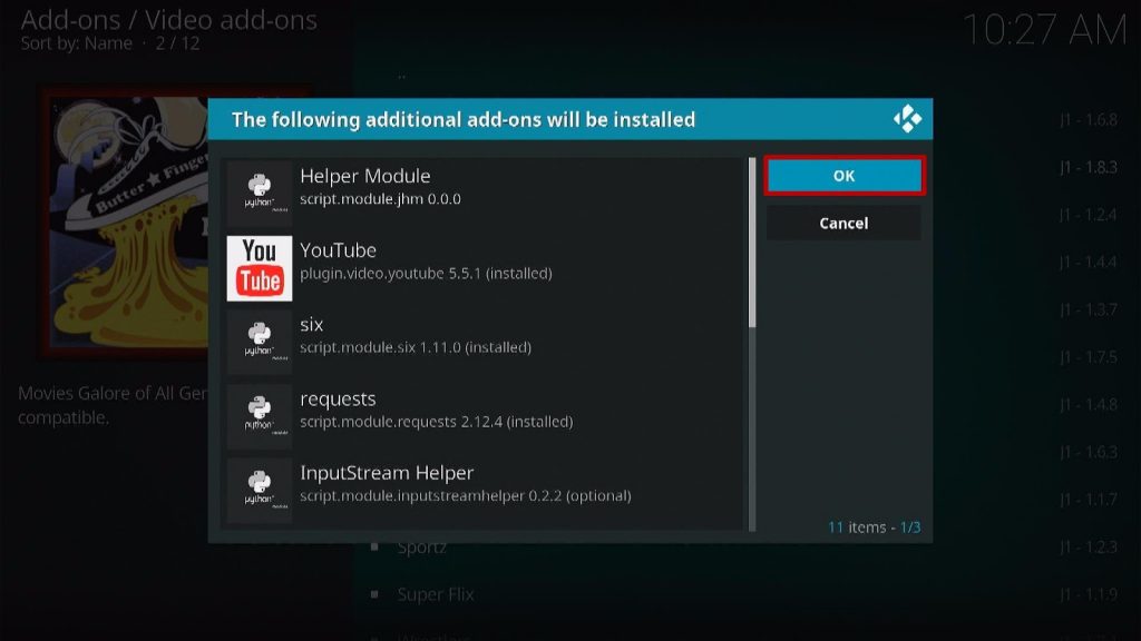 Install Butter Finger Movies Kodi Addon Step 13