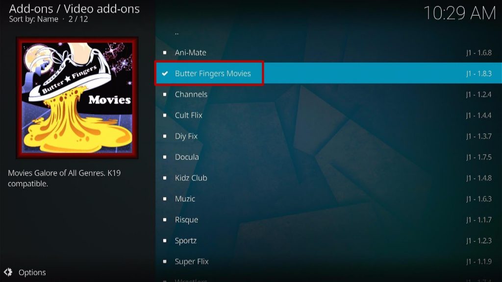 Install Butter Finger Movies Kodi Addon Step 14