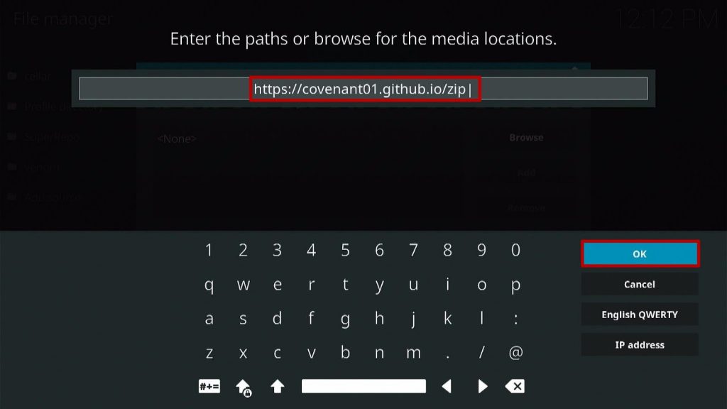 Install Covenant Kodi Addon Step 1
