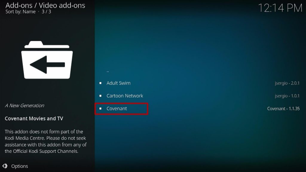 Install Covenant Kodi Addon Step 11