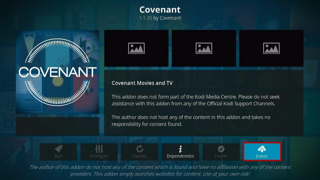 Install Covenant Kodi Addon Step 12