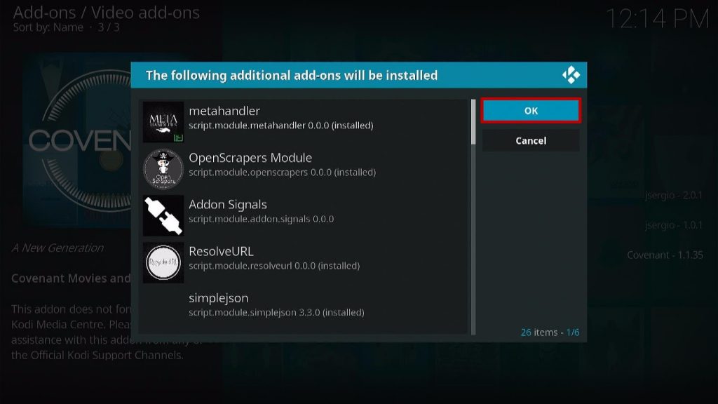 Install Covenant Kodi Addon Step 13
