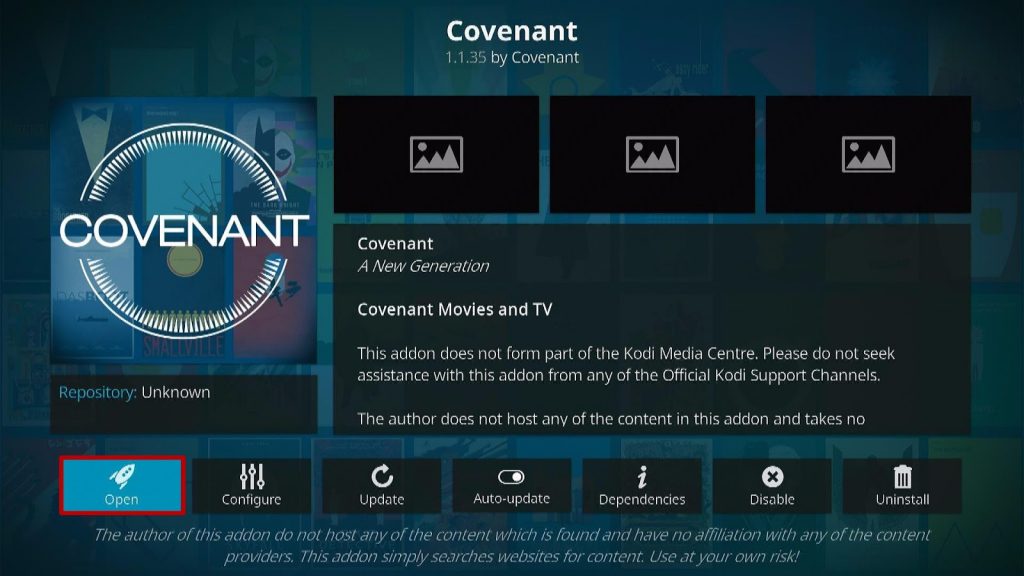 Install Covenant Kodi Addon Step 15