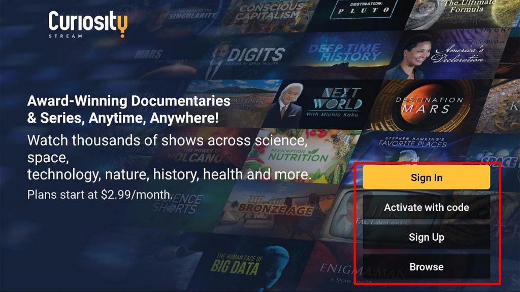Install CuriousityStream App on Firestick Step 10