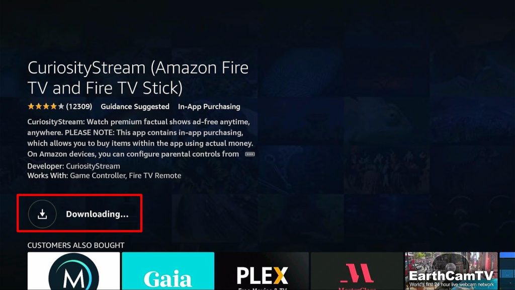 Install CuriousityStream App on Firestick Step 7
