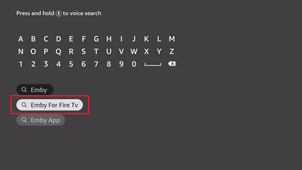 Install Emby Directly on Firestick Step 4