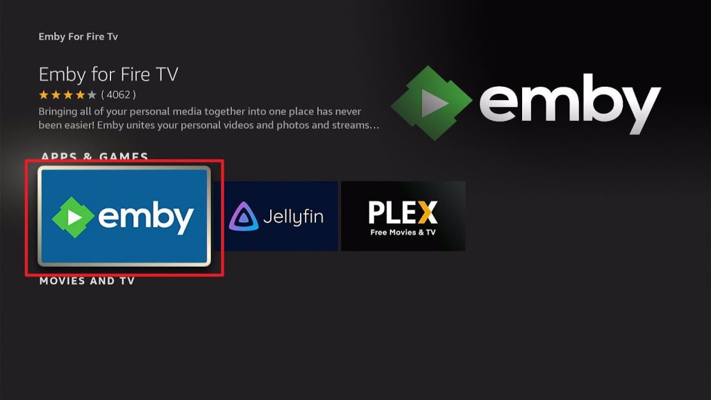 Install Emby Directly on Firestick Step 5