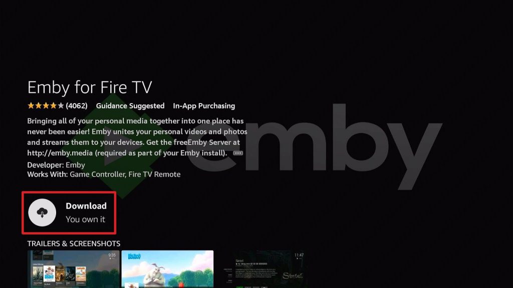 Install Emby Directly on Firestick Step 6