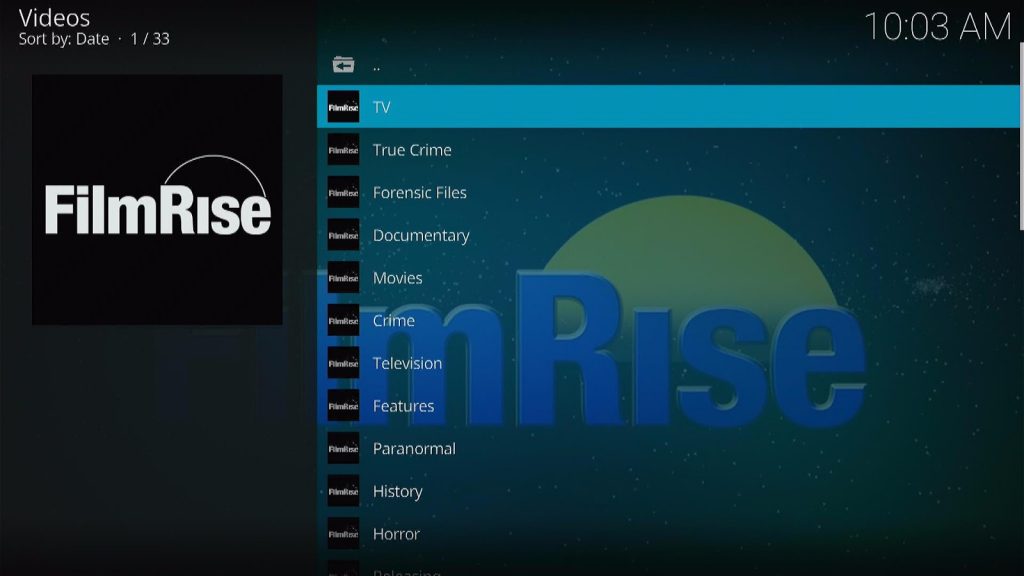 Install FilmRise on Kodi Step 10