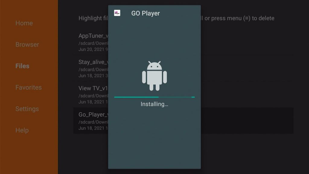 Install Go Player on Firestick Step 17