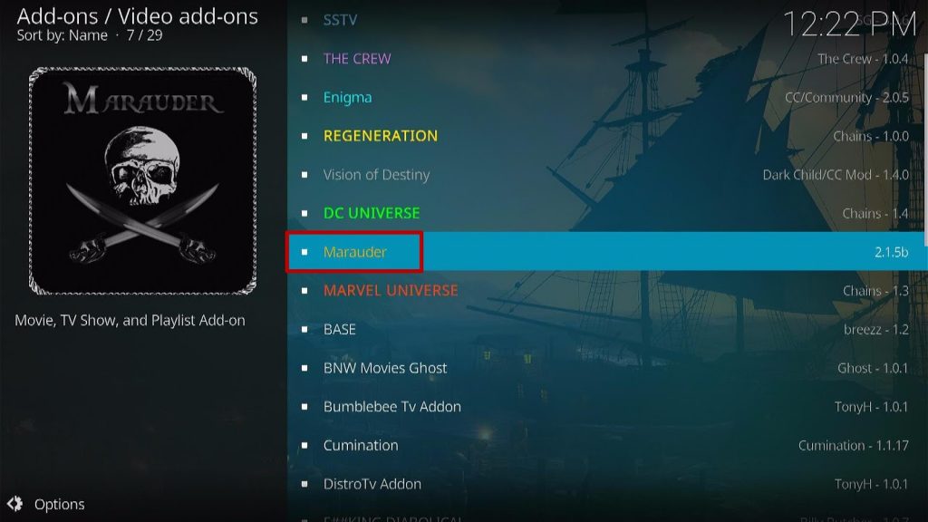 Install Marauder Kodi Addon Step 11
