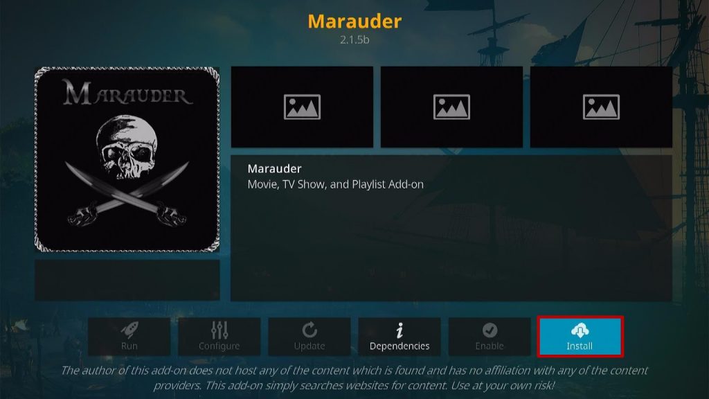 Install Marauder Kodi Addon Step 12