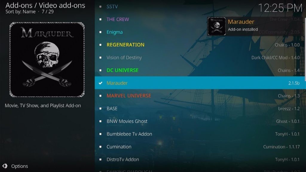 Install Marauder Kodi Addon Step 14