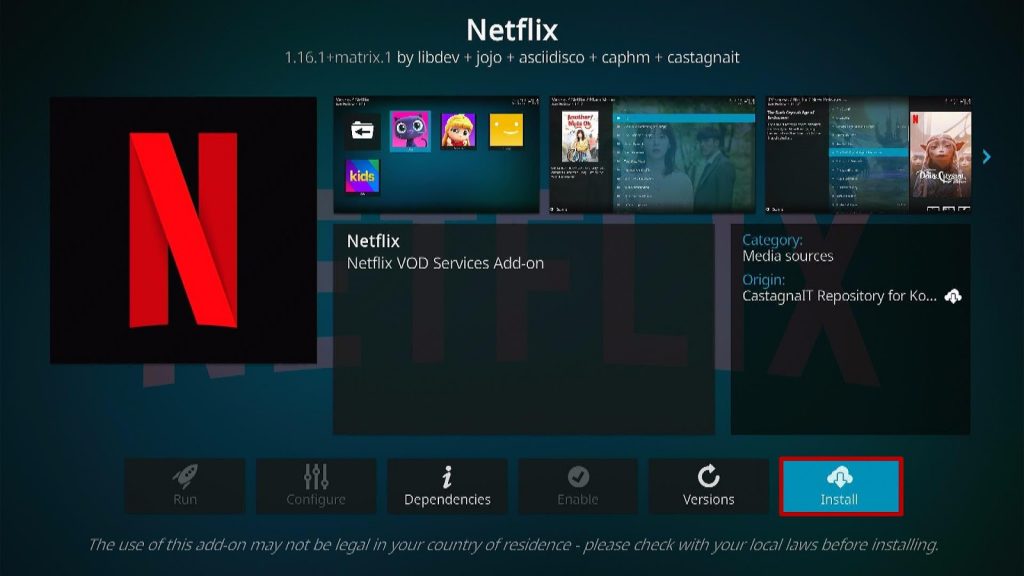 Netflix Kodi Addon
