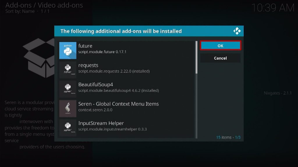 Install Seren Kodi Addon Step 13