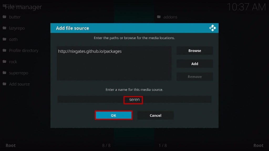 Install Seren Kodi Addon Step 2