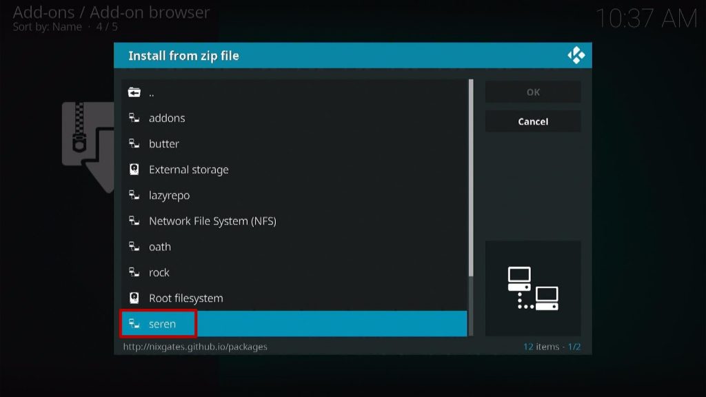 Install Seren Kodi Addon Step 5