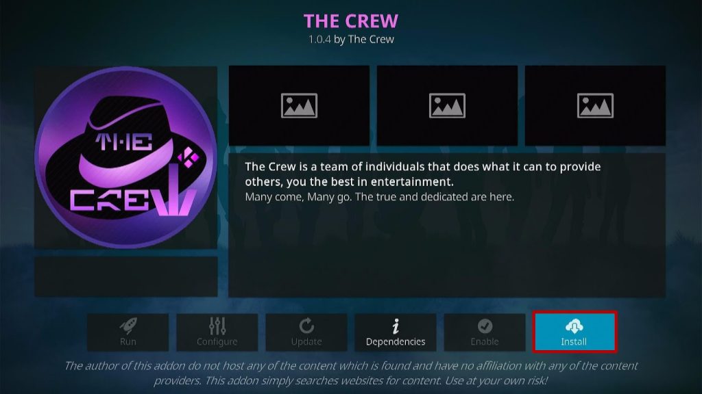 Install The Crew Kodi Addon Step 12