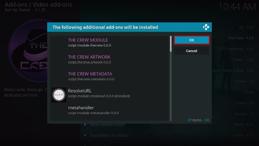 Install The Crew Kodi Addon Step 13