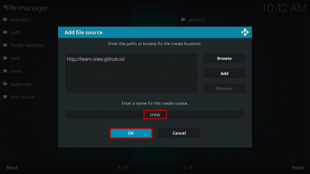 Install The Crew Kodi Addon Step 2