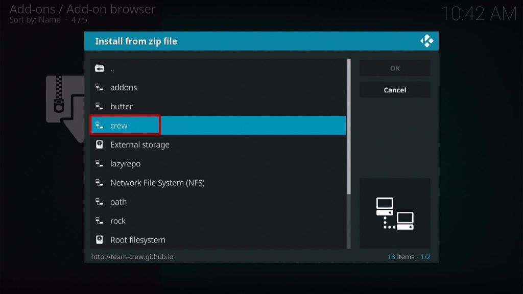 Install The Crew Kodi Addon Step 5