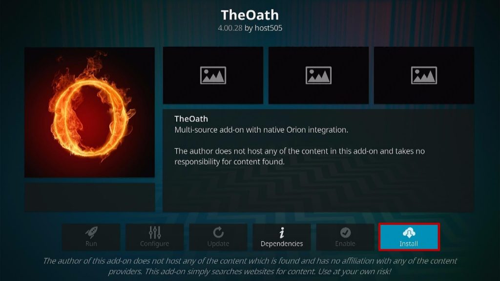 Install The Oath Kodi Addon Step 12
