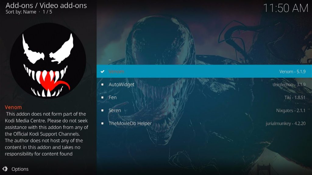 Install Venom Kodi Addon Step 14