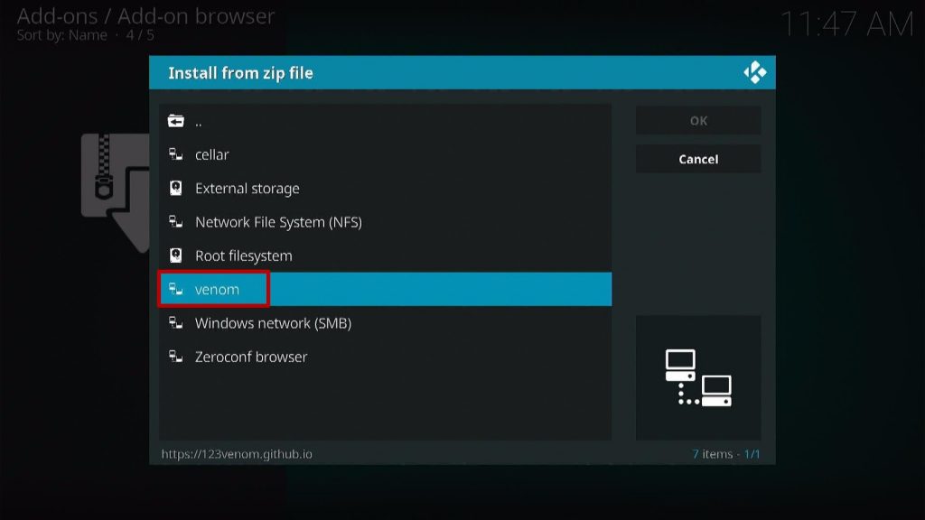 Install Venom Kodi Addon Step 5
