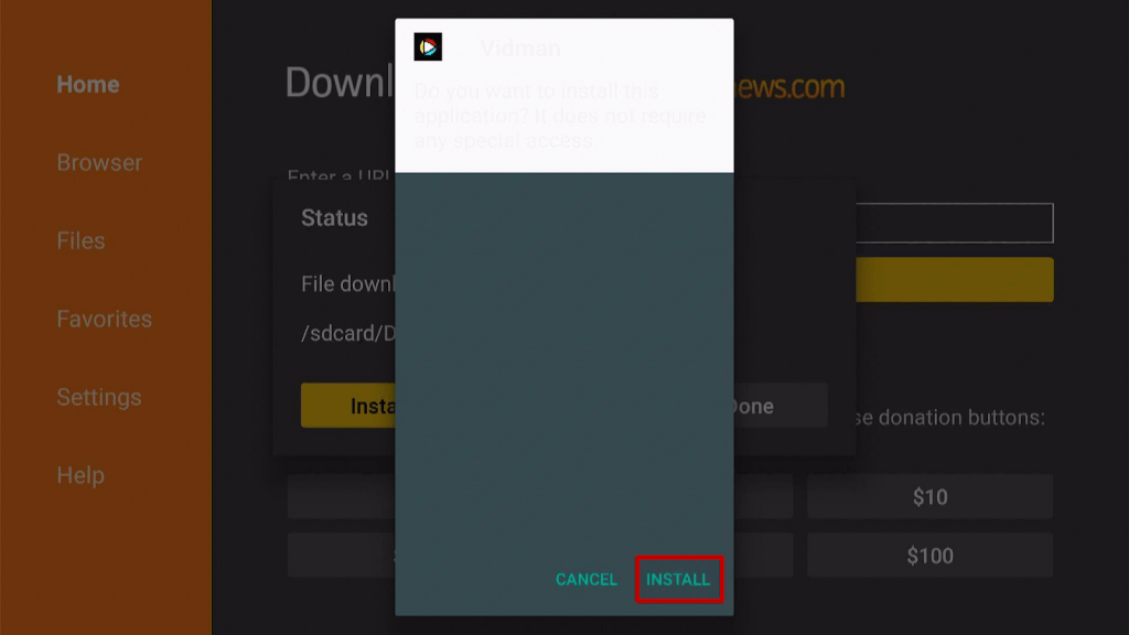 Install Vidman TV App on Firestick Step 16