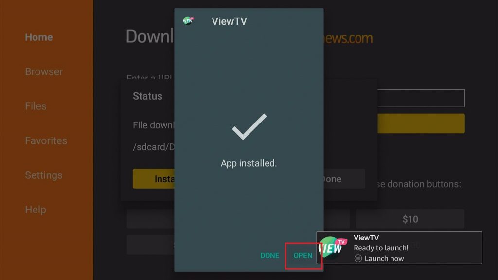 Install View TV App on Firestick Step 18