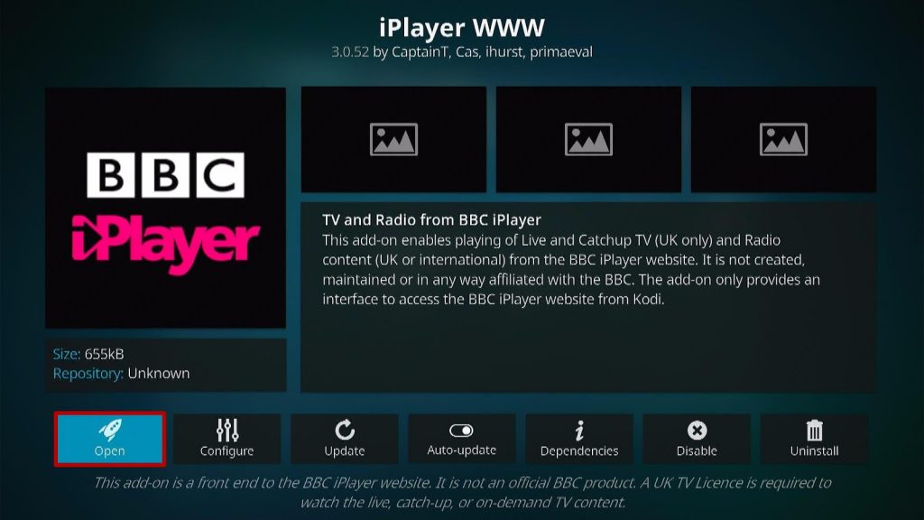 Install iPlayer WWW on Kodi Step 9