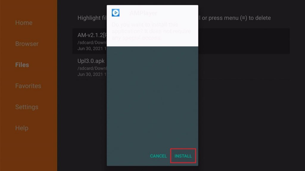 Install the AMPlayer App on your Firestick Step 16