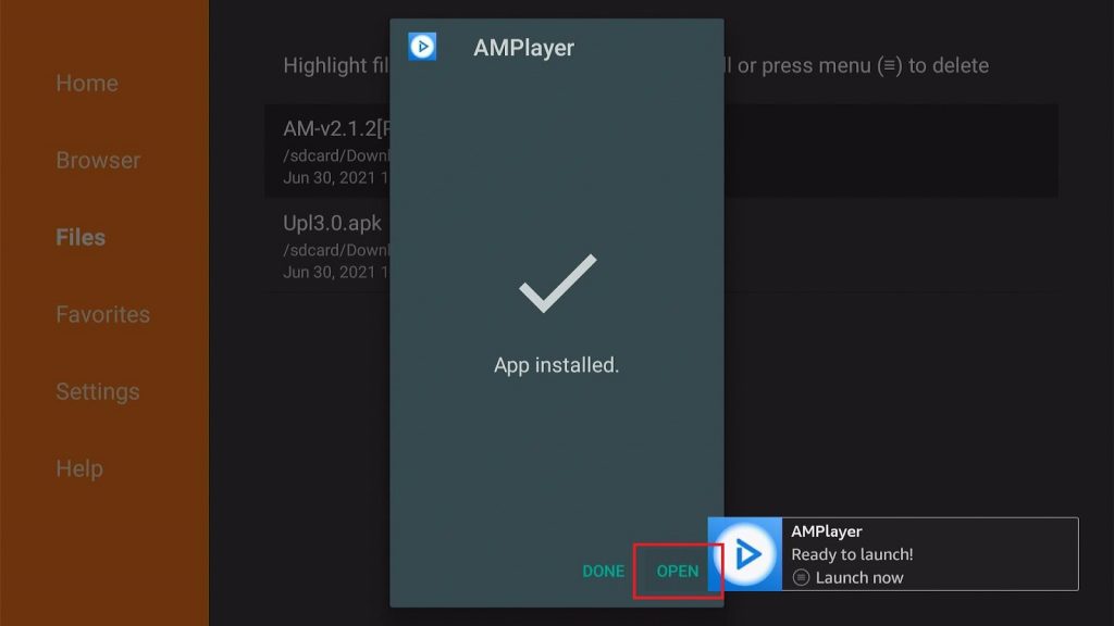 Install the AMPlayer App on your Firestick Step 18