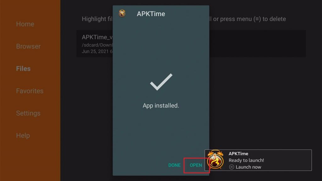 Install the APKTime on Firestick Step 6