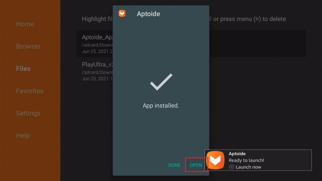 Install the Aptoide on Firestick Step 6
